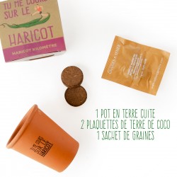 Kit de plantation "Tu me cours sur le haricot"