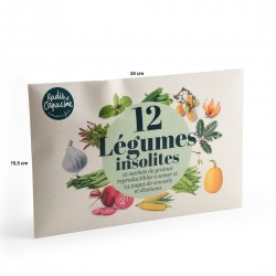 Livre 12 sachets de graines pour cultiver les légumes insolites - 36 pages