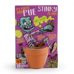 Zombie et sa plante qui pue à semer - Carte avec pot