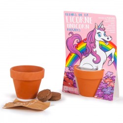 Unicorn and its sowing flowers - Map with pot