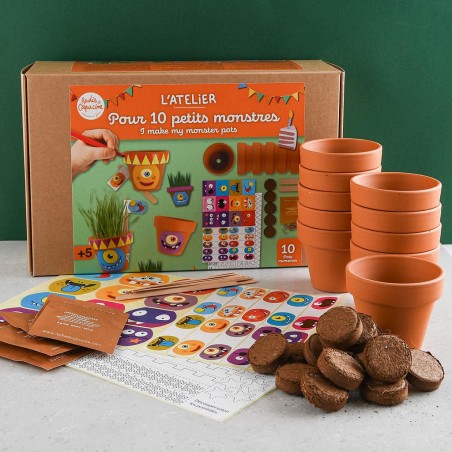 Coffret anniversaire - 10 petits pots monstres