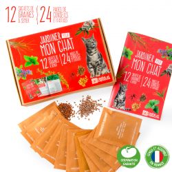 Coffret 12 sachets - Jardiner pour mon chat