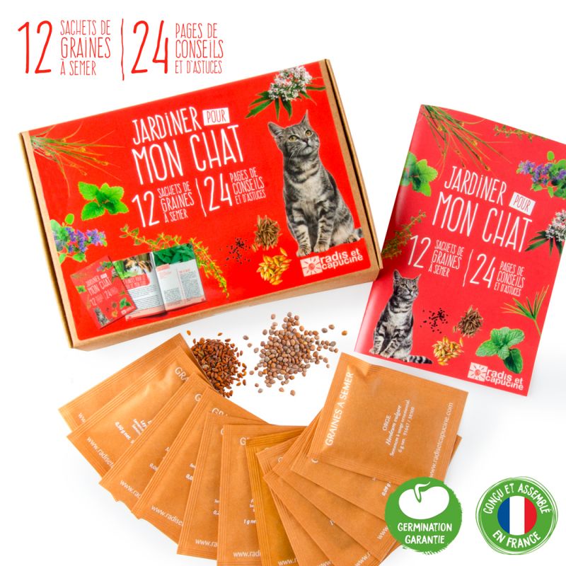 Coffret 12 sachets - Jardiner pour mon chat