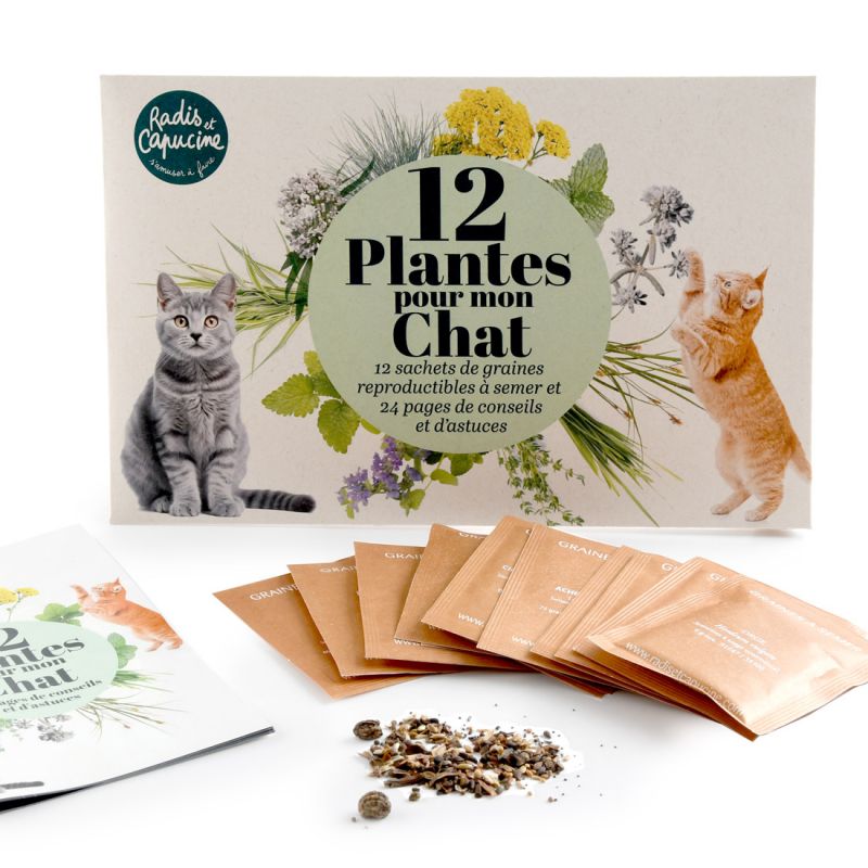 Enveloppe 12 sachets Jardiner pour mon chat