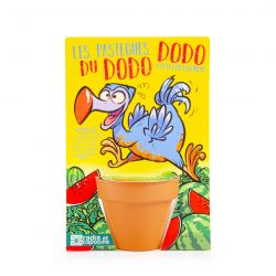 Le Dodo et sa Pastèque à semer - Carte avec pot