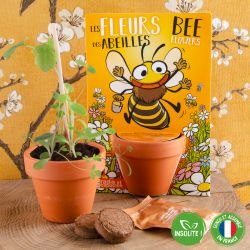 Fleurs des Abeilles à semer - Carte avec pot