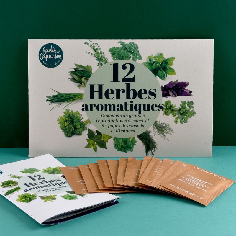 Enveloppe 12 sachets graines d'Aromates à semer