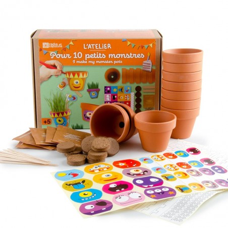 Coffret anniversaire - 10 petits pots monstres