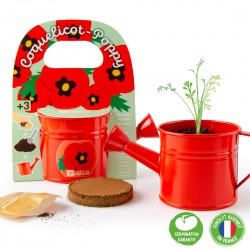Mini red watering with semer shell seeds
