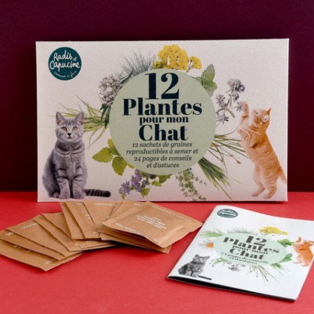 Enveloppe 12 sachets Jardiner pour mon chat