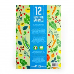 Livre 12 sachets de graines pour jardiner en Permaculture - 36 pages